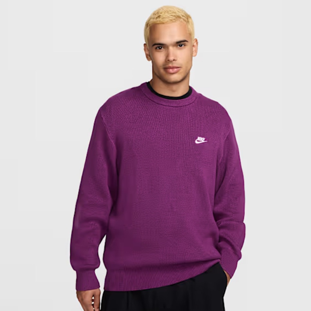 Nike Purple Crewneck Sweater Relaxed Fit